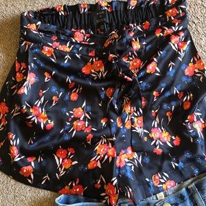 ALC silk floral mini shorts
